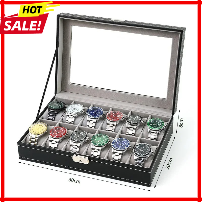 Best Jewelry Watches - Estuches para Relojes de 2/3/4/5/6/8/10/12 Compartimentos,