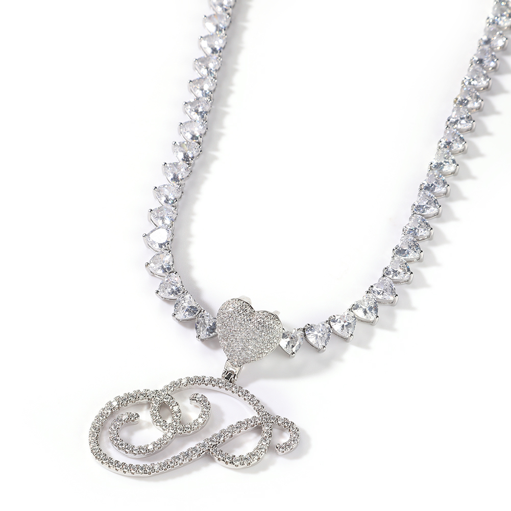 Uwin-collar de letras cursivas - Tennis Bracelet Cubic reseña y precio