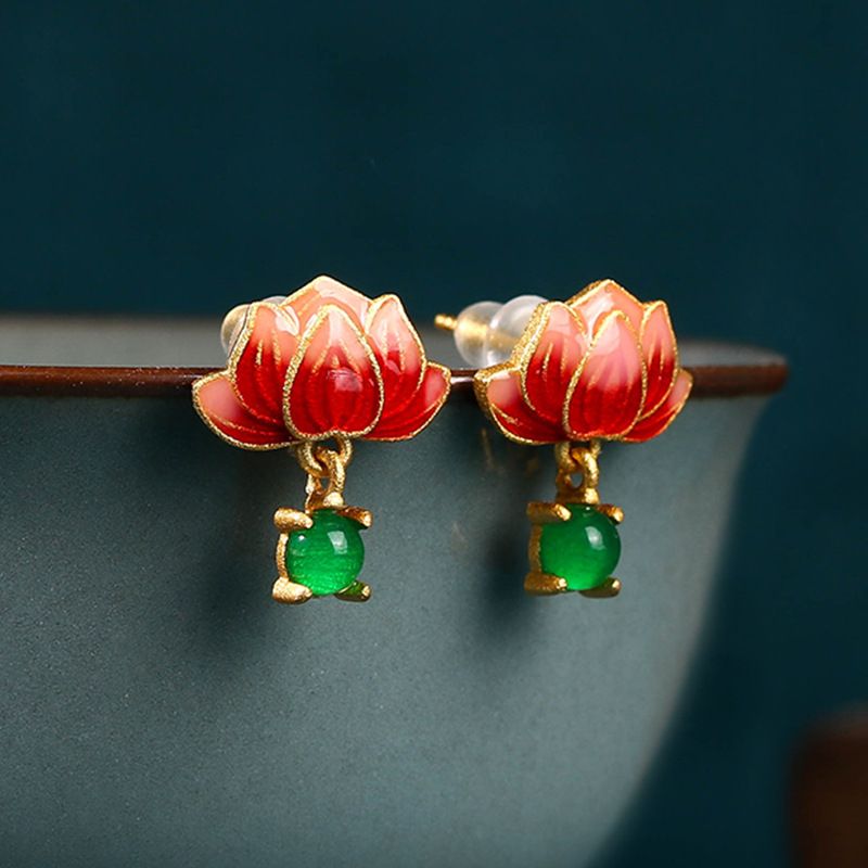 Pendientes de loto de Jade VER - Luxury Gifts Jewelry & Watches Namfleg Mostar reseña y precio