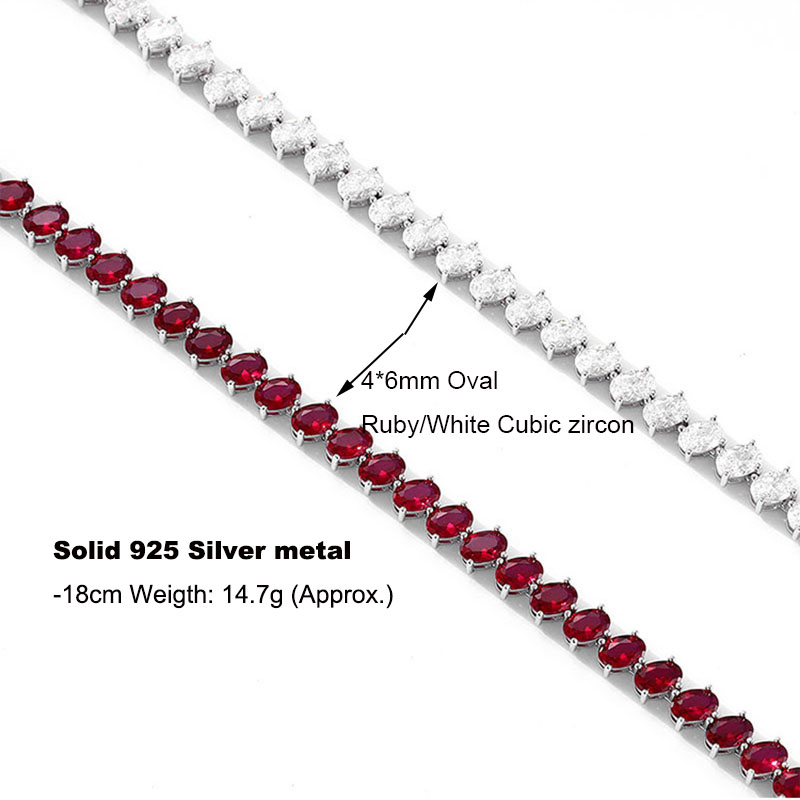 Real 925 joyería fina pavé 4*6 - Tennis Bracelet Cubic reseña y precio