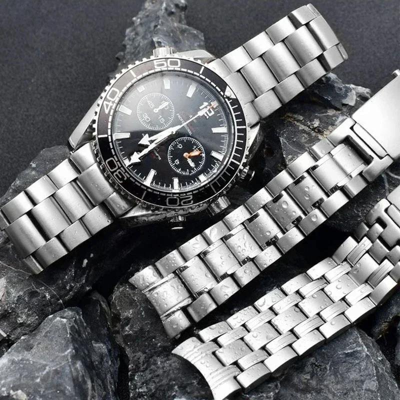 Correa de reloj de acero inoxi - Omega Watch Seamaster reseña y precio