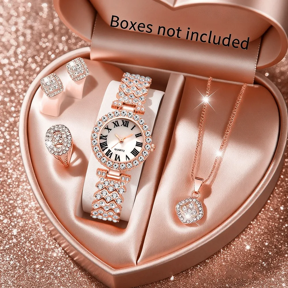 2026 Juego de 5 Relojes Elegan - Jewelry Box Watches Bracelets reseña y precio